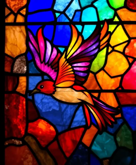 bird stained glass