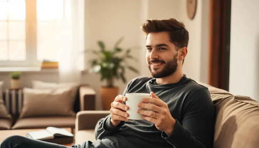 man holding a cup