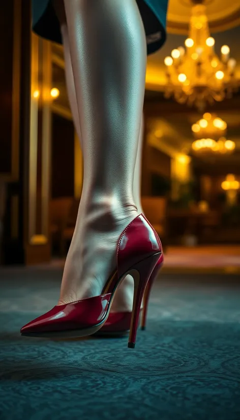 glass high heel