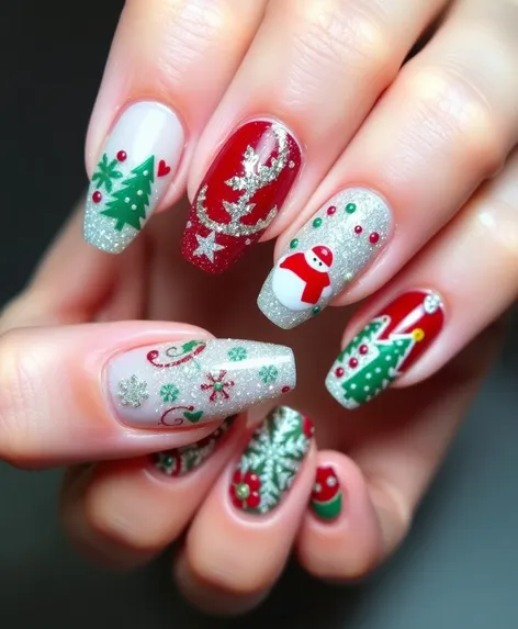 uñas para navidad