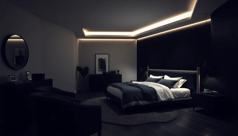 black modern bedroom