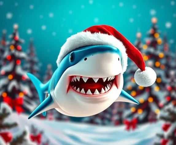 shark santa hat