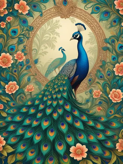 cartoon peacock