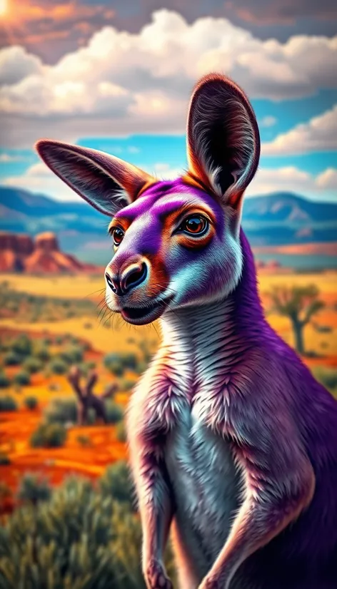 the purple kangaroo