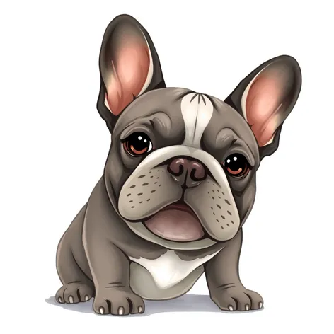 drawing of french bulldog