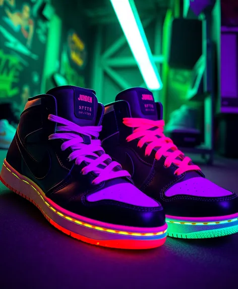 black and neon colored