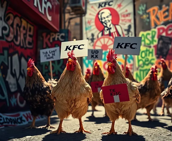 chickens for kfc protest