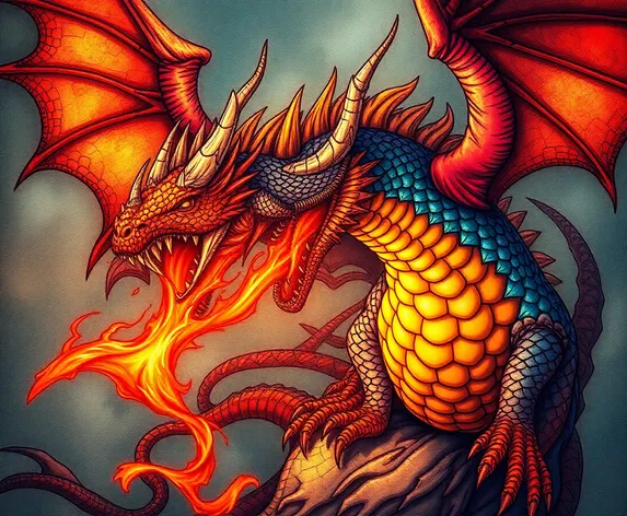 pics of drawn dragons