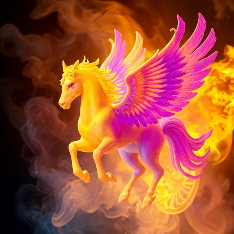 yellow and violet pegasus