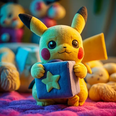 cute pkachu holding a