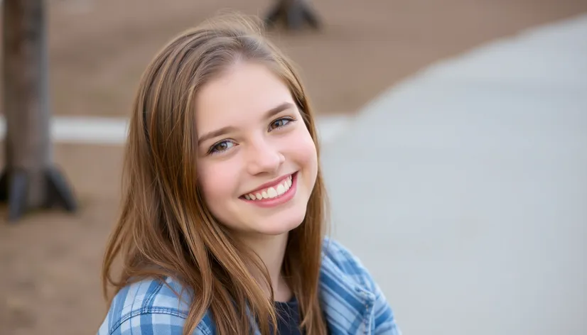 teen with brown hair