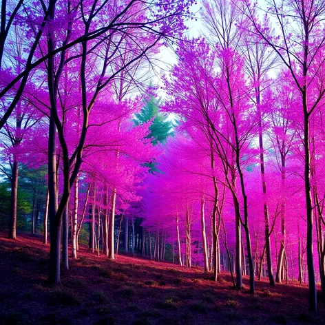 pink trees