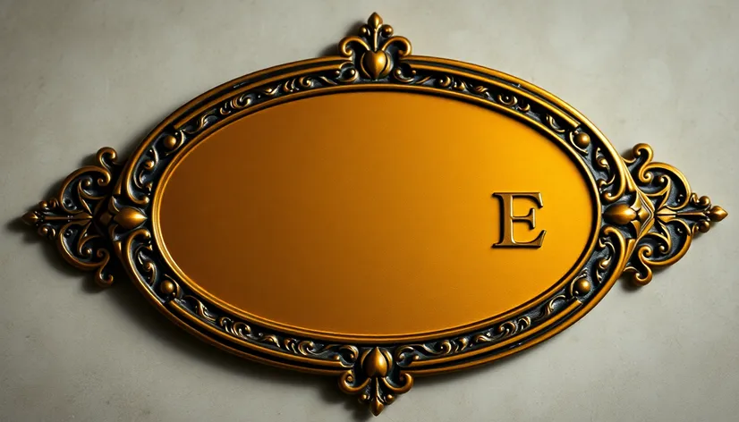 ornate oval name plate