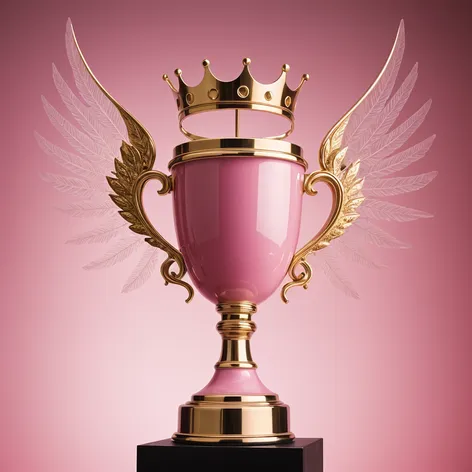 big pink trophy with