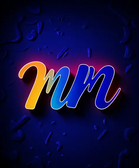 m in cursive