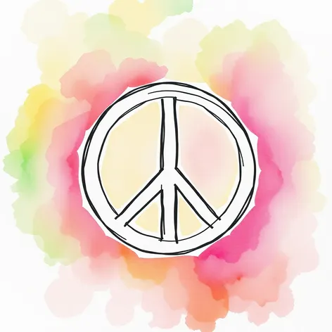 drawing peace symbol