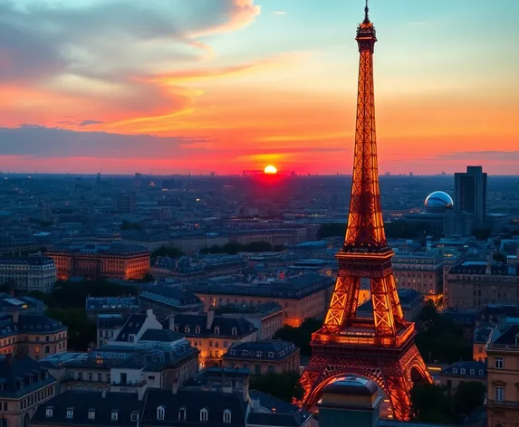 sunset paris