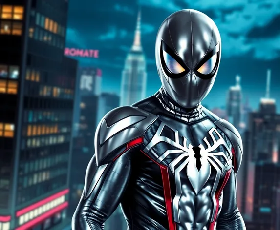 silver spider man suit