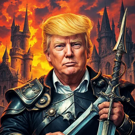 Donald Trump Frazetta-style fantasy