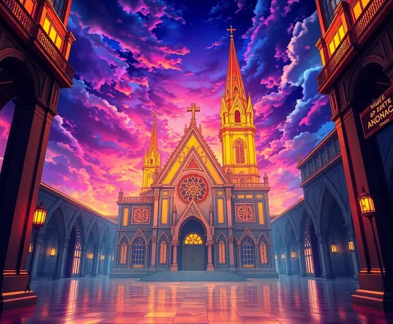 anime church background