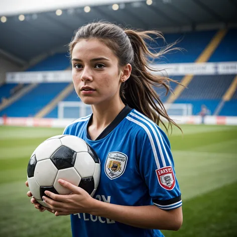 A young soccer girl