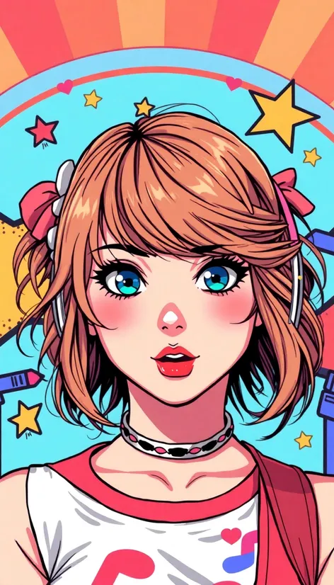 taylor swift anime drawing