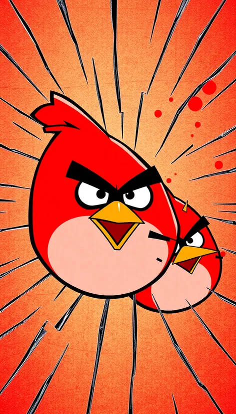 shattered red angry birds