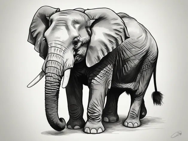 cartoon elephant drawing