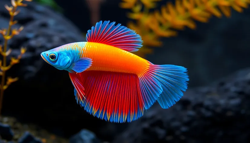 blue orange betta