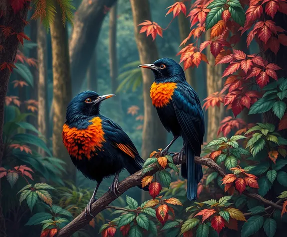 black and orange bird