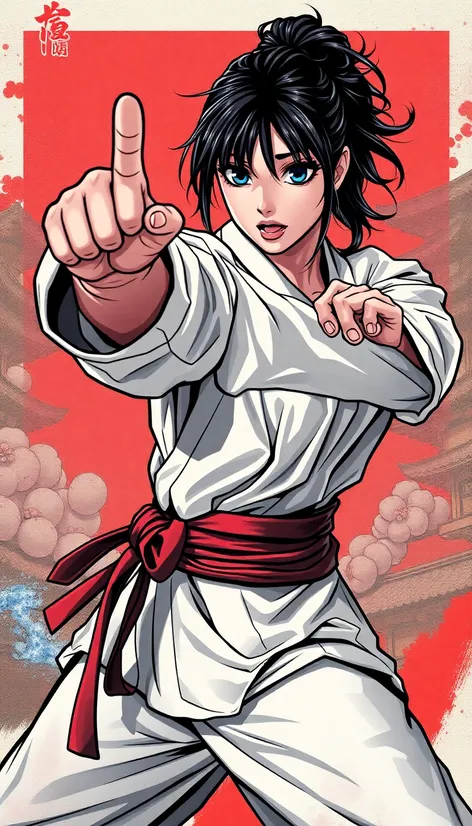 woman karate punch