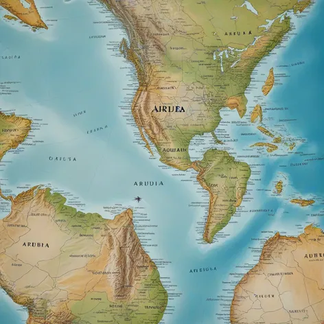 aruba on world map