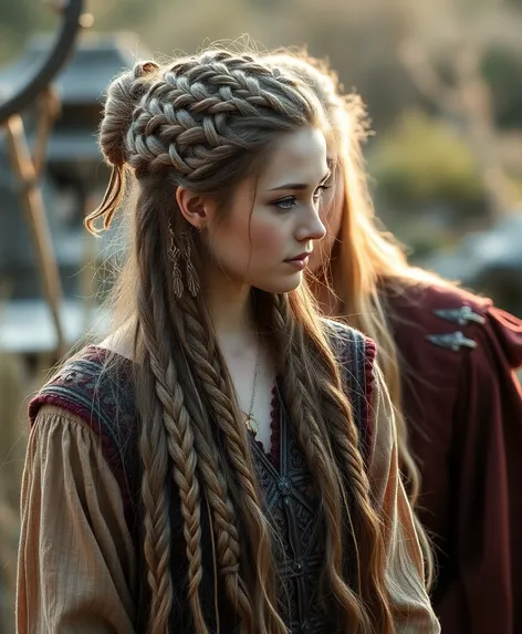 viking braids women