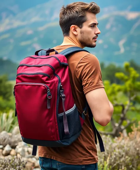 man with backpack