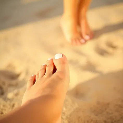 peach sandal on foot