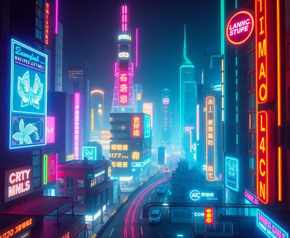 retro futuristic cityscape