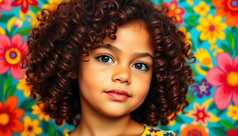 girl with curly hair