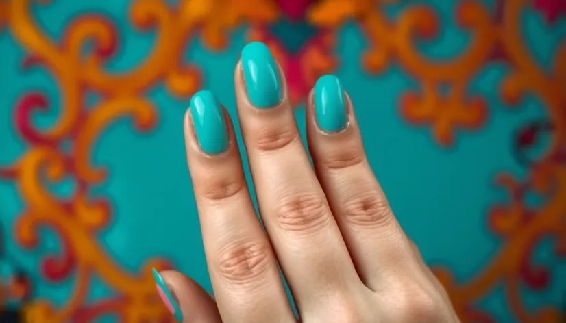 turquoise nail polish