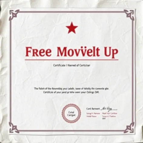 free moving up certificate