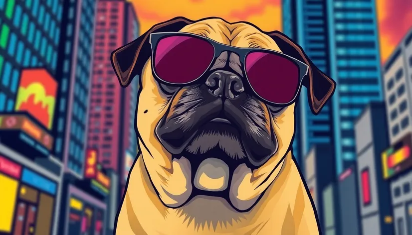 pug with sunglasses