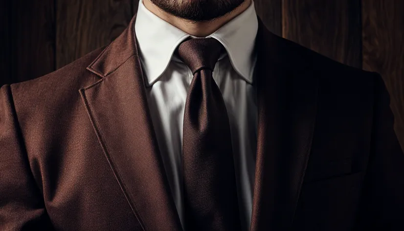 brown suit