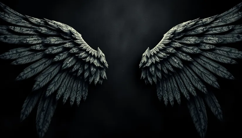 distressed angel wings vector