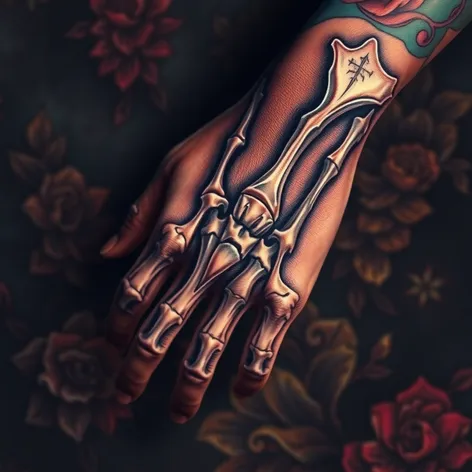 hand bone tattoo