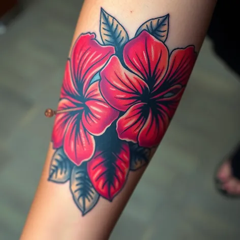 hibiscus plant tattoo