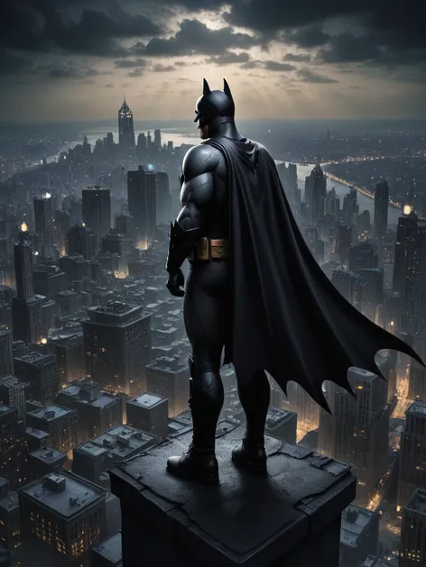 batman looking over gotham