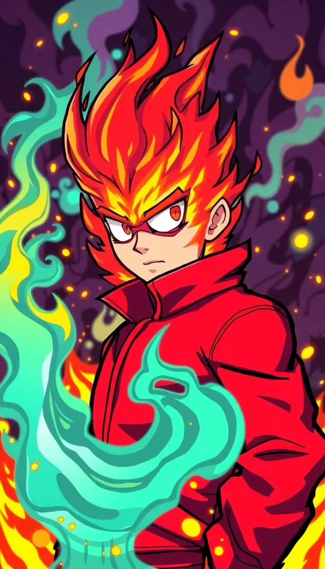 anime fire guy