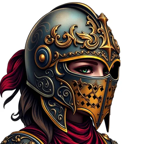 female knight helmet