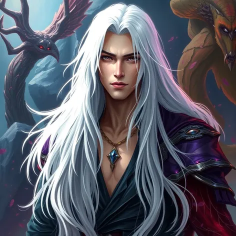 male long white hair