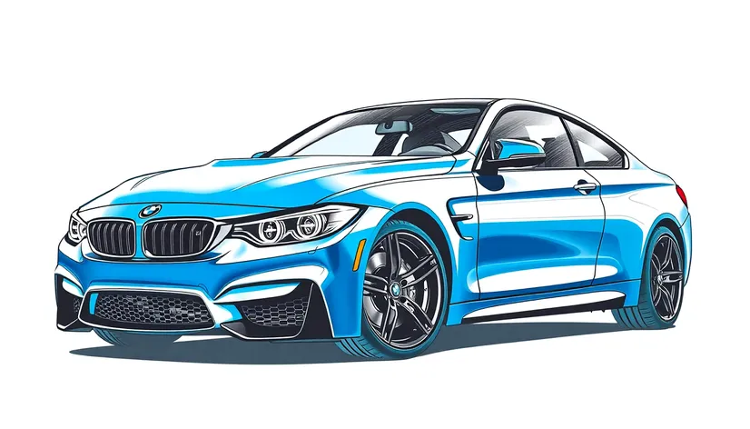 poster bmw m4 sketch