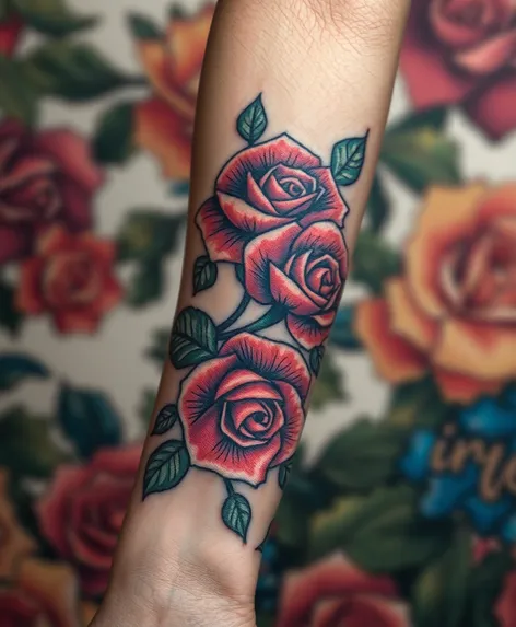 tattoos of roses on